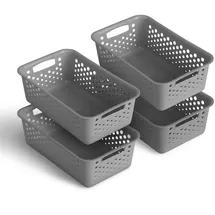 ProHome Aufbewahrungskorb 2L mit Griffen 25 x 16 x 8 cm schwarz