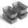 ProHome Aufbewahrungskorb 2L mit Griffen 25 x 16 x 8 cm schwarz