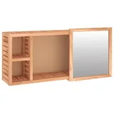 vidaXL Spiegelschrank 80x17x34 cm Massivholz Nussbaum