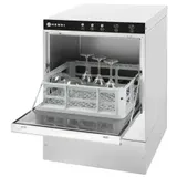 HENDI Gläserspüler elektromechanische Steuerung mit Laugen und Spülmittelpumpe