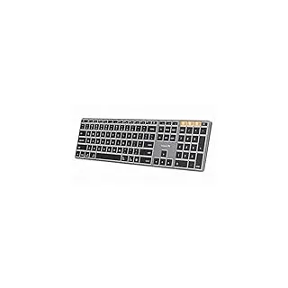 ProtoArc Beleuchtete Kabellose Tastatur für Mac, K110-A Aluminium-Bluetooth-Tastatur Full-Size, Mehrere Geräte, Flach, Wiederaufladbar, Funktastatur für MacBook Pro/Air, Mac mini, iPad