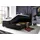 Atlantic Home Collection TILO Boxspringbett inklusive Topper (Härtegrad H2) und Stauraumfunktion beidseitig, schwarz, 200 x 200 cm