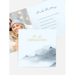 Grußkarten Weihnachten selbst gestalten mit Spruch und Fotos im Onlinedesigner bei Meine-Kartenmanufaktur.de