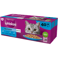 Whiskas Adult 48x85g Fish Delicacies Nassfutter für ausgewachsene Katzen