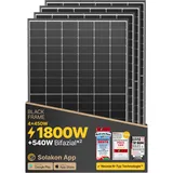 Solakon Solarpanel 450W, Bifazial Glas-Glas N-Type Solarmodul, 40v Monokristalline Solarmodule/Solar Module für Balkonkraftwerk/Solaranlage, 450w Solar Panel für Photovoltaik Komplettanlage (4 Stk)