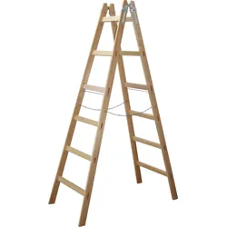 Holzstehleiter / Ö-Norm Z1501 -  6 / 1,37 / 2 x 4