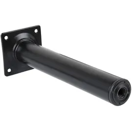 MS Beschläge Amig Möbelfuss Tischbein Sofafuss Rund Höhe 350mm Schwarz Weiß oder Silber (Schwarz)
