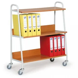 Bürowagen für Ordner Biedrax VK3624t - Kirsche