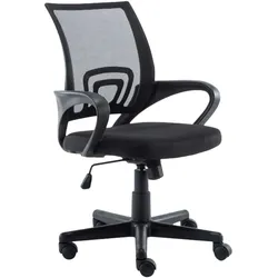 DELUKE® Bürostuhl PARIS - 88x56x54, Schwarz | Kunstleder | Kunststoff Gestell | ergonomische Bürostühle Homeoffice Stuhl mit Rollen