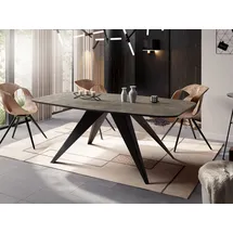 WFL GROUP Ausziehtisch 180 x 76 x 90 cm grau