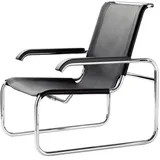 THONET S 35 L Freischwinger mit Armlehnen Buche schwarz gebeizt