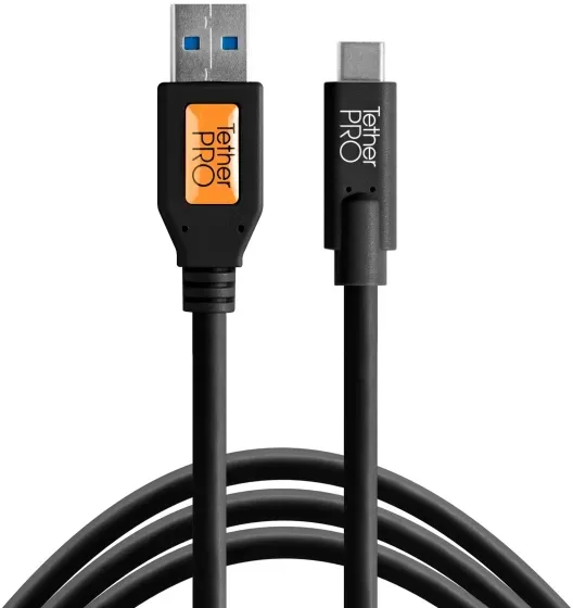 Tether Pro USB-C an USB Typ A 4,6m schwarz