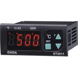 Enda ET2011-T-230 PID Temperaturregler J, K, T, S, R 0 bis +1700 °C Relais 8 A, SSR (L x B x H) 71 x 77 x 35 mm