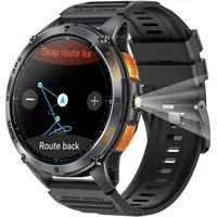 GPS Smartwatch Herren Militär Sportuhr mit Kompass Höhenmessr Barometer Fitnessuhr Herzfrequenz Blutdruck Fitnesstracker Schrittzähler Outdoor Laufuhr LED Taschenlampe Tactical Watch Telefonfunktion