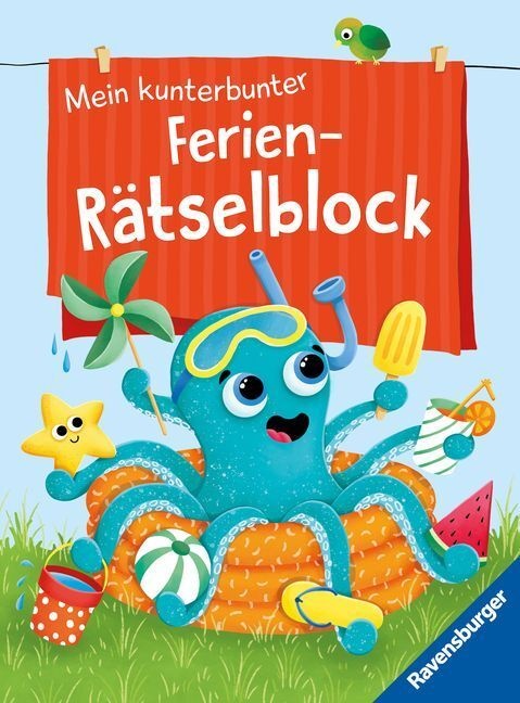 Ravensburger Mein Kunterbunter Ferien-Rätselblock - Rätselspaß Im Urlaub  Auf Reisen Oder Zuhause - Ferien Unterhaltung Für Kinder Von 7 Bis 9 Jahren