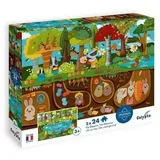 Sentosphère Calypto Waldtiere 2x24 Teile Puzzle