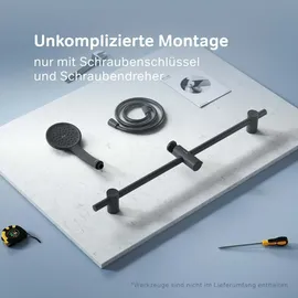 AM.PM Duschset Handbrause Set, Duschsäule, Duschkopf-set,duschkopf-set, Brauseset F01TA022 Hit, matt