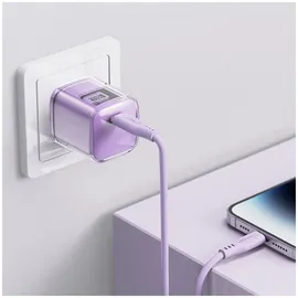 ACEFAST A53 Pd 30W Gan USB-C-Ladegerät mit Anzeige – Lila