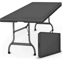 tillvex Campingtisch Klappbar Anthrazit 180x75cm