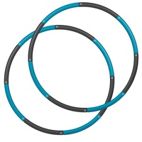 relaxdays Hula-Hoop-Reifen 2 x Hula Hoop Reifen 90cm blau|grau