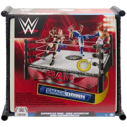 Mattel HLN13 - WWE - Wrestling Boxring mit RAW & SmackDown Aufklebern – kompatibel mit WWE Figuren