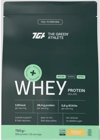 The Green Athlete Whey Protein Isolate Molkenproteinisolat Vanille 750g