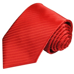 Paul Malone Krawatte Herren Hochzeitskrawatte uni gestreift – Mikrofaser – Bräutigam Breit (8cm), rot V24 rot normal – 8 cm x 150 cm