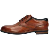 Bugatti Herren Business Lederschuhe mit Langlebiger Imprägnierung und Extrabreiter Passform, Cognac, 43 EU