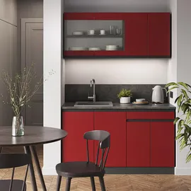 Vicco Küchenzeile R-Line 140 cm Rot