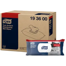 TORK Feuchte Desinfektionstücher für Oberflächen Weiß, dermatologisch getestet, |