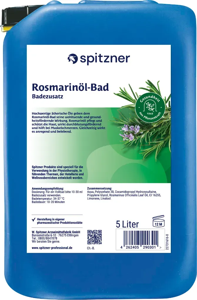 Spitzner Badezusatz - Rosmarinöl-Bad 5L