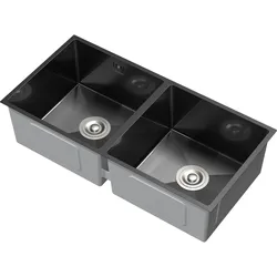 ML-Design Edelstahl Küchenspüle Einbauspüle Doppelspüle Spülbecken mit Ablaufgarnitur