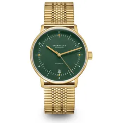 STERNGLAS - NAOS AUTOMATIK - dunkelgrün gold - SuperSlim 20 gold / 38MM