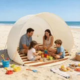 Pop-Up Strandmuschel, Strandmuschel Pop-Up UV Schutz, Leichtes Sonnenschutz Strandzelt Windschutz Wurfzelt, Einfacher Aufbau Tragbarer Automatisches Sonnenschutzzelt, Für Garten Picknick Camping