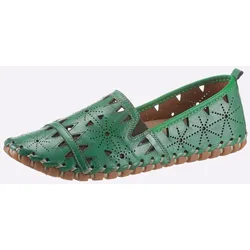 Slipper GEMINI, Damen, Gr. 41, grün, Glattleder, sportlich, Schuhe