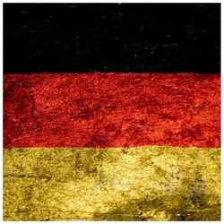 Wallario Möbelfolie Verwitterte Deutschland-Fahne in schwarz rot gold gelb