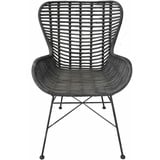 SIT Möbel RATTAN Stuhl Metall/Rattan antikschwarz