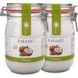 BIO Kokosöl - nativ - 100% naturrein - bioKontor - Bügelglas 2x 1000ml (2000ml)