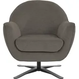 Home Affaire Drehsessel HOME AFFAIRE "Stavre, Loungesessel mit Drehfunktion", grau (beluga), B:83cm H:85cm T:80cm, 100% Polyester, Sessel, Drehsessel, in moderner Optik, mit elegantem Drehfuß