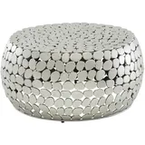 KADIMA DESIGN Couchtisch in Silber, Unikat handgefertigt, Stilvolles Design