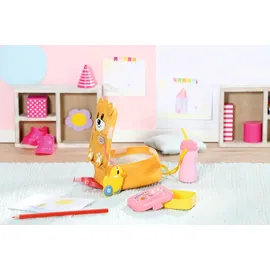 BABY BORN Puppenzubehör Kindergarten Rucksack Set Bärenform Gelb 834961