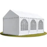 TOOLPORT Partyzelt PVC 4 x 6 m inkl. Seitenteile weiß