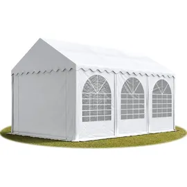 TOOLPORT Partyzelt PVC 4 x 6 m inkl. Seitenteile weiß