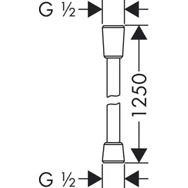 Hansgrohe Isiflex 1250mm, chrom