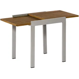 Merxx Balkonausziehtisch 130 x 65 x 75 cm beige/silber