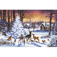 Lucas LetiStitch Kreuzstich-Set, Motiv: Leti 947, Weihnachtsholz