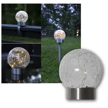 Star Trading Solarleuchte Edelstahl 35,0 cm 3in1 warmweiß