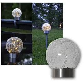 Star Trading Solarleuchte Edelstahl 35,0 cm 3in1 warmweiß
