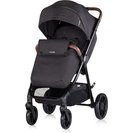 Chipolino Kombikinderwagen Ultera 2 in 1 Babyschale Fußabdeckung klappbar Korb schwarz - Schwarz