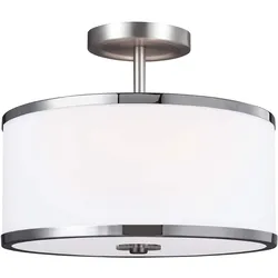 Prospect Park 2-flammige Halbeinbauleuchte, Satin-Nickel mit Chrom - FE-PROSPECT-PARK-SF